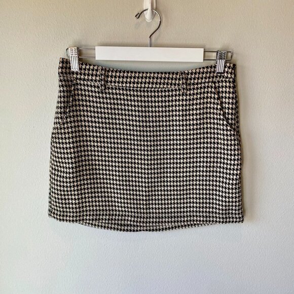Honey Punch Houndstooth Mini Skirt M - Picture 1 of 10